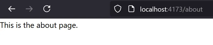 The about page