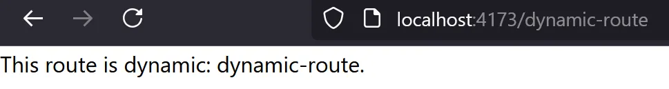 The dynamic route