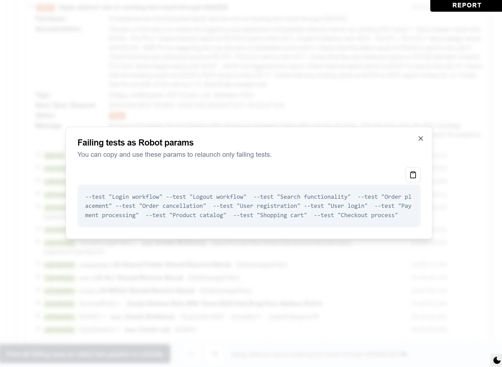 An example of the modal