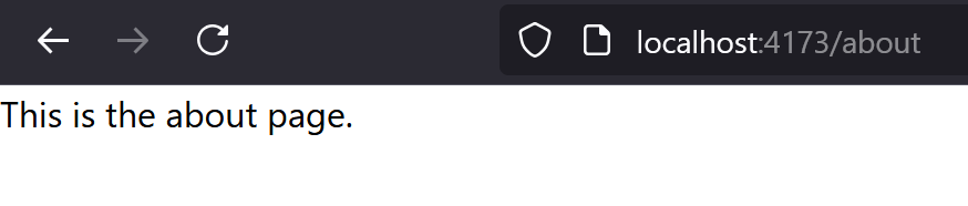 The about page